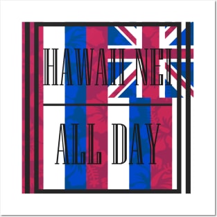 Hawai'i Floral Flag by Hawaii Nei All Day Posters and Art